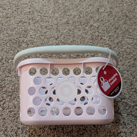 Mini Pink Target Shopping Basket - Picture 1 of 5